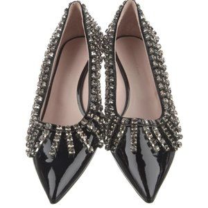 Unique Christopher Kane Patent Leather Crystal Embellishments Pumps